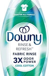 Downy Rinse & Refresh 冷棉香型洗衣清洁除味液（48盎司｜3倍除味力｜可替代柔顺剂使用）