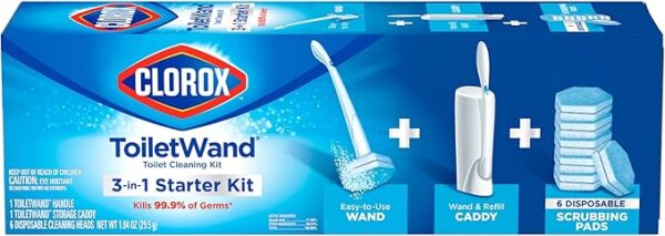 Clorox 高乐氏马桶清洁棒套装（3合1启动组）含手柄+收纳底座+6片一次性清洁头