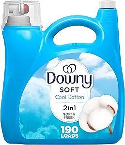 Downy 清新冷棉香型衣物柔顺剂（140 fl oz｜190次洗涤量｜2合1柔软+持香配方）