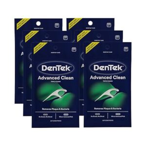 高强度牙线棒｜不易断不掉屑｜DenTek 6包装共120支｜轻松去除牙垢细菌
