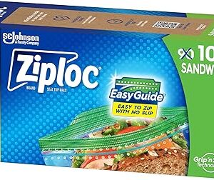 Ziploc 易拉封口袋（105只装）｜滑动式封条｜保鲜密封两不误｜经典耐用款