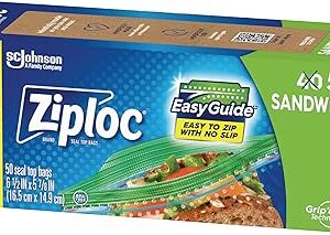 Ziploc 易导槽封口袋（50只）｜防漏防湿｜夹链密封便捷收纳